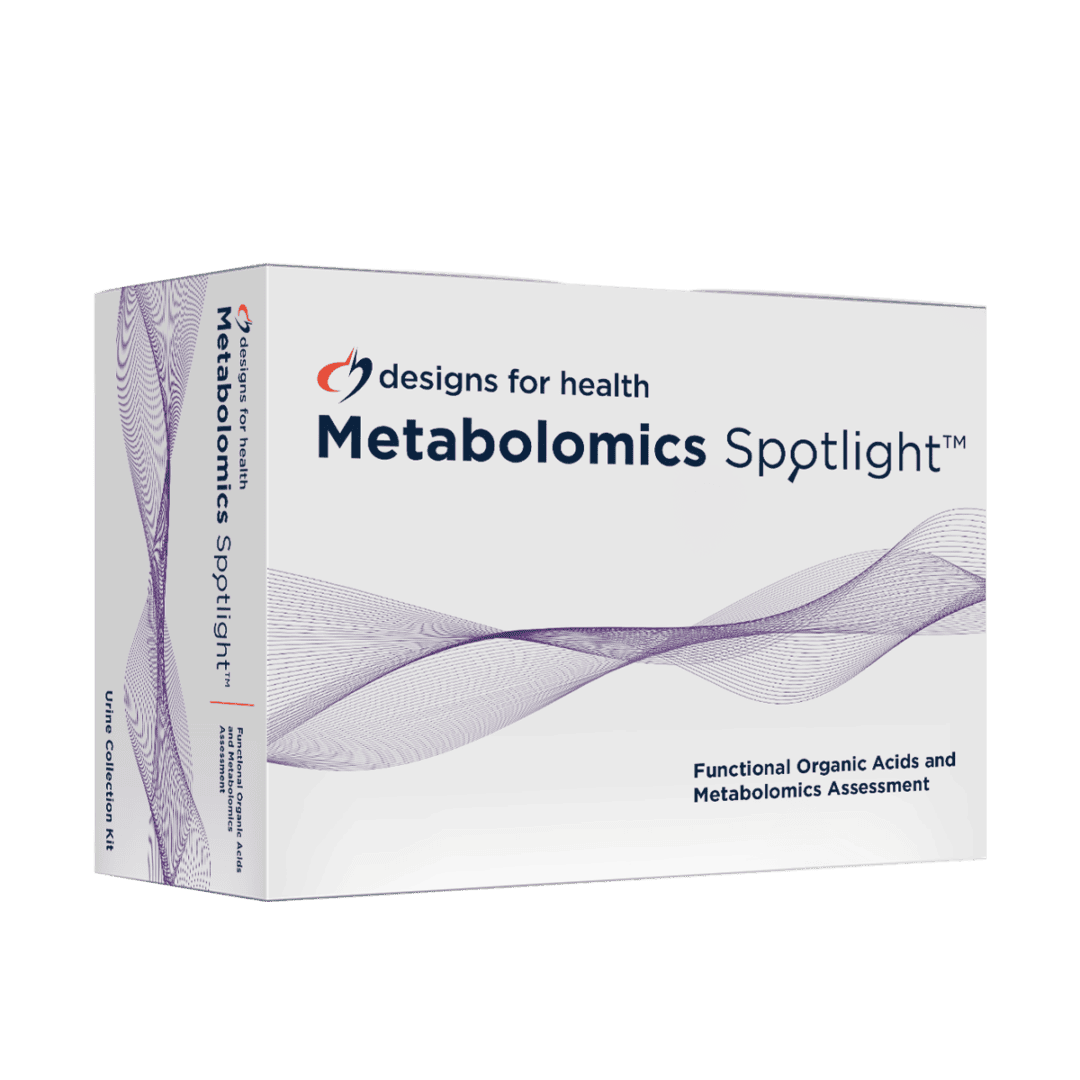 Designs for Health Metabolomics Spotlight test kit box